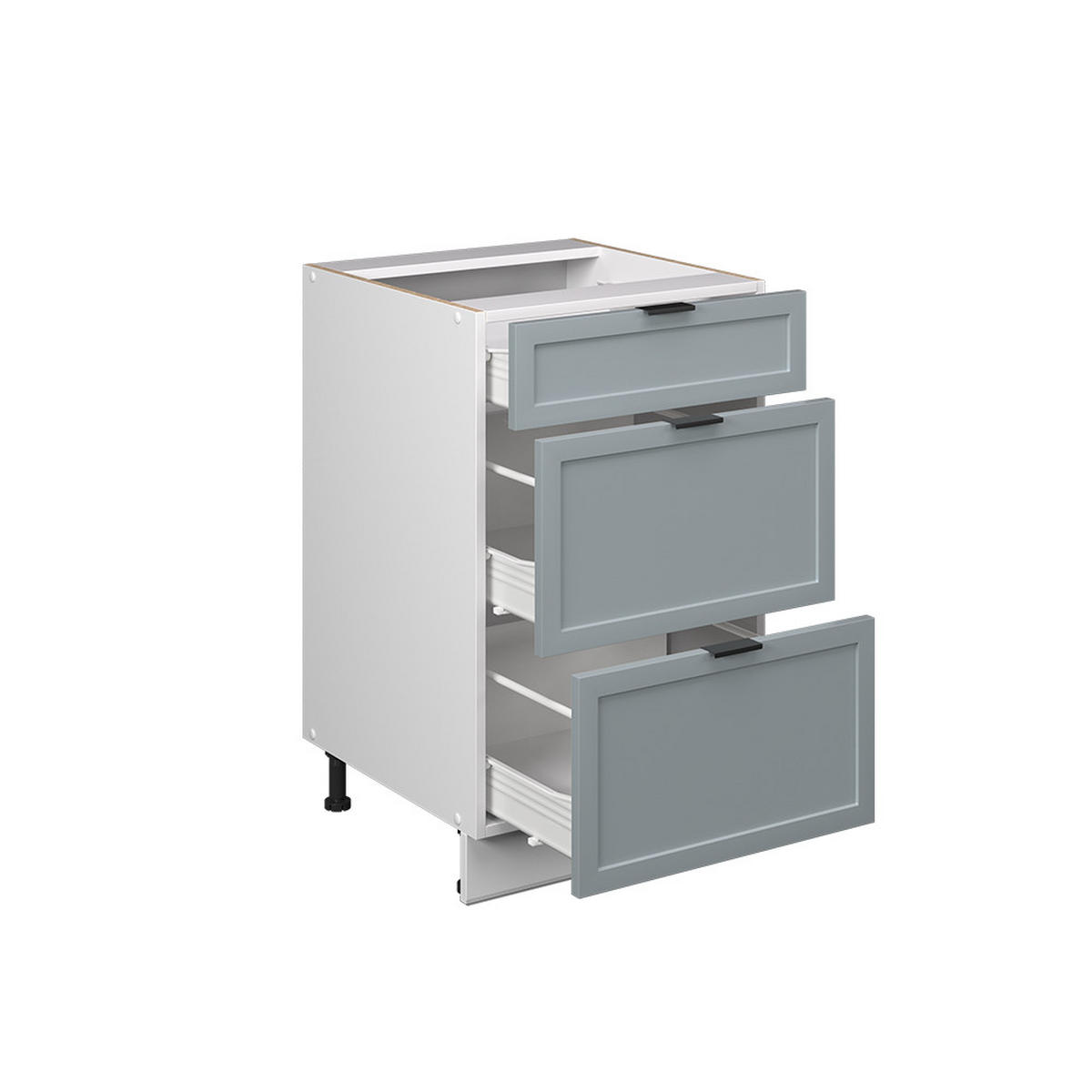 SCHUBLADENUNTERSCHRANK Fame-Line Hellblau-grau 50 cm, AP Goldkraft - Blaugrau/Weiß, Holzwerkstoff (50/82/60cm) - Vicco