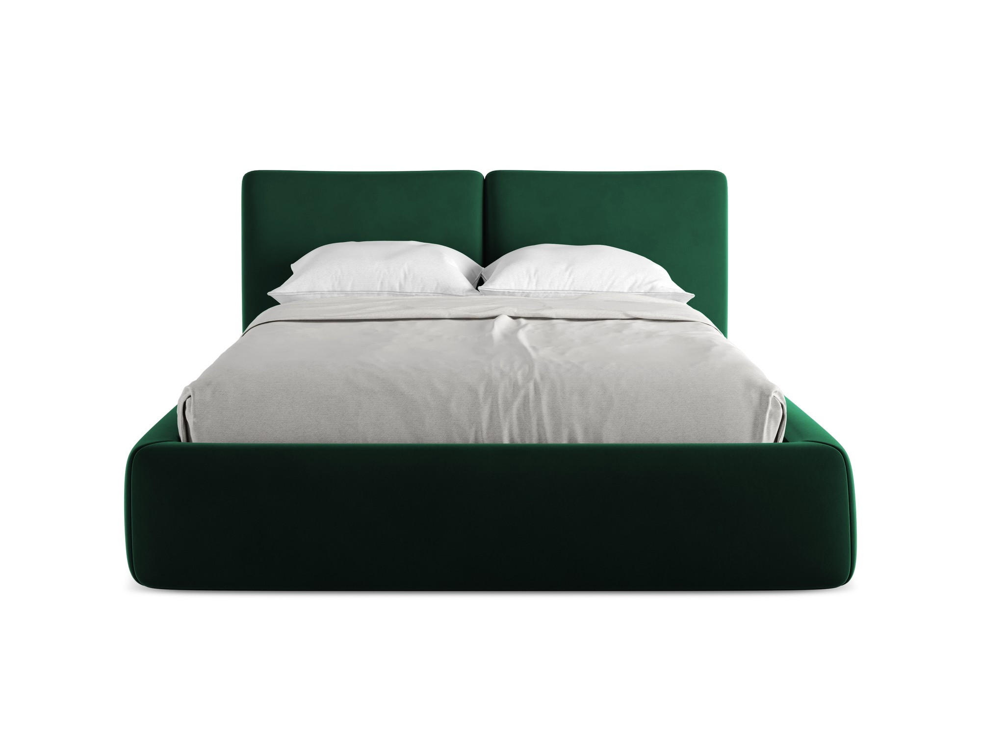 POLSTERBETT mit Bettkasten und Lattenrost 160x228 Grün - Dunkelgrün/Schwarz, Kunststoff/Textil (140/200cm) - Makamii