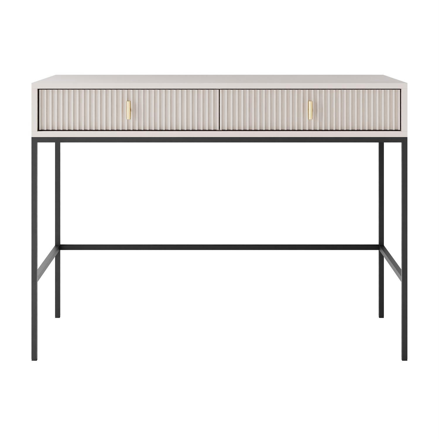 KONSOLE MIDNIGHT mit Schubladen auf Gestell kaschmir - Kaschmir/Schwarz, Holzwerkstoff (50/104/77cm) - Lookway