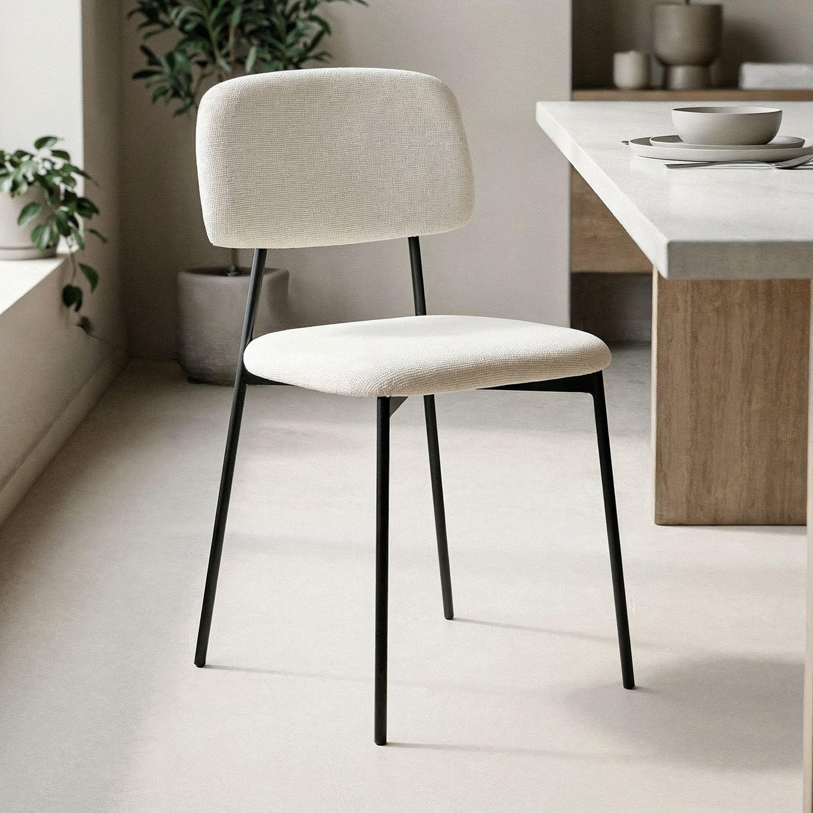 ESSZIMMERSTUHL TOLEDO 4ER-SET - Weiß, Textil (44/78/49cm) - IDIMEX