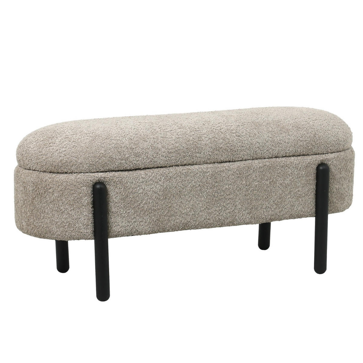 AUFBEWAHRUNGSBANK aus Stoff 108x41x48cm, taupe - Taupe, Holz (108/48/41cm) - Giga Meubel