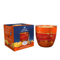 DUFTKERZE Azurra orange 8/7.5/8.5 cm Glas - Dunkelorange, Glas (8.5cm) - Mondex