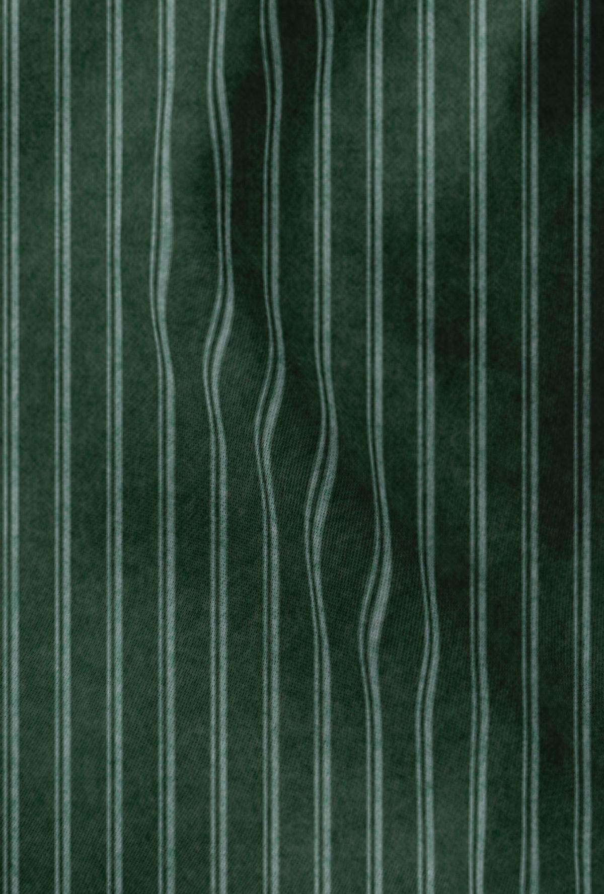 BETTWÄSCHE-GARNITUR Premium Melange Webstreifen dunkelgrün, 135x200 cm + 80x80 cm - Dunkelgrün, Textil (135/200cm) - biberna