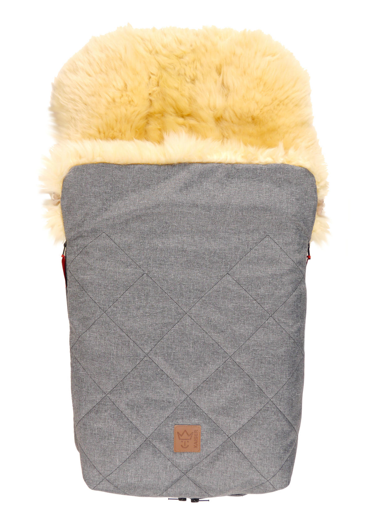 LAMMFELL-FUSSSACK Nelly, medizin, anthracite melange - Grau, Fell (46/8/88cm) - Kaiserbaby