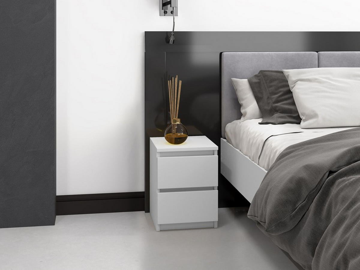 NOČNÍ STOLEK Bílý 30/40/30 - bílá, kompozitní dřevo (30/40/30cm) - RAUMHIRSCH FURNITURE