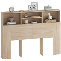 KOPFTEIL DE-18528 mit 4 offenen Fächern Naturholz-Optik - Naturfarben, Holzwerkstoff (19/103.5/140cm) - ComfortXL