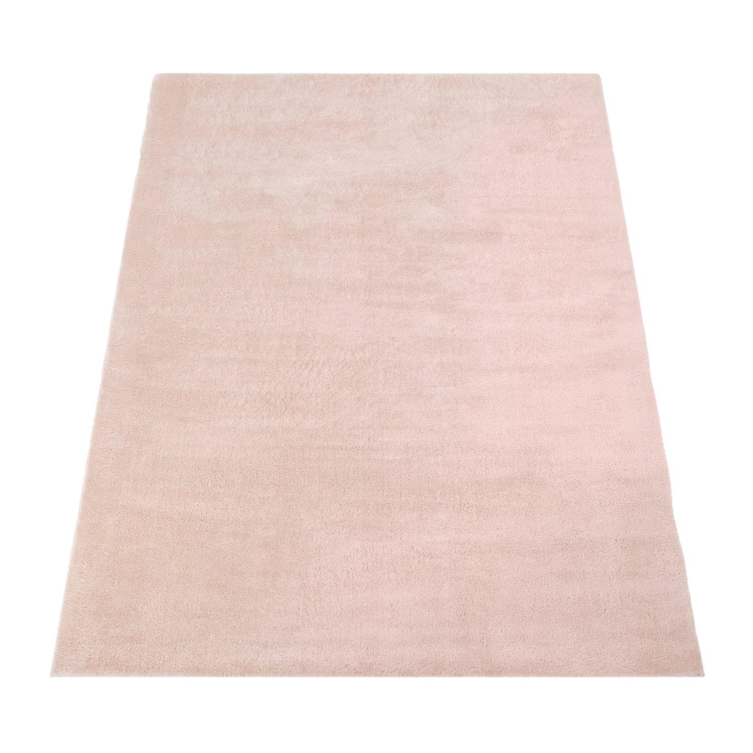 TEPPICH Kurzflor waschbar Unifarben Wohnzimmer schmutzabweisend Hellrosa Rechteckig 80x150 - Rosa, Textil (80/150cm) - KADIMA DESIGN