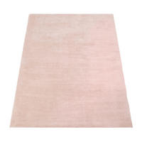 TEPPICH Kurzflor waschbar Unifarben Wohnzimmer schmutzabweisend Hellrosa Rechteckig 80x150 - Rosa, Textil (80/150cm) - KADIMA DESIGN