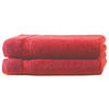 BADETUCH 100x150 cm Frottier Handtücher im 2er Set aus 100% Baumwolle, Rot 500g/m2 - Rot, Textil (100/150cm) - Carpe Sonno