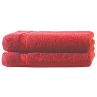 BADETUCH 100x150 cm Frottier Handtücher im 2er Set aus 100% Baumwolle, Rot 500g/m2 - Rot, Textil (100/150cm) - Carpe Sonno