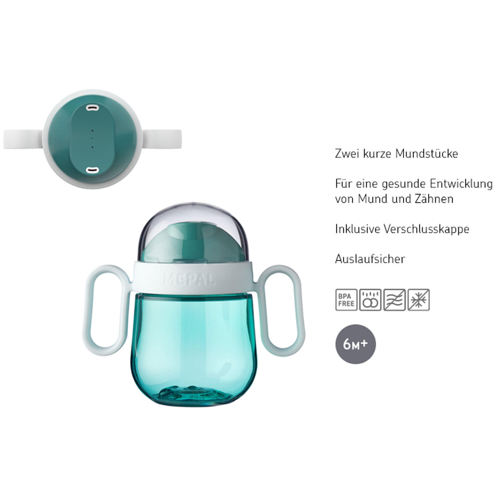 ANTITROPF-TRINKLERNBECHER 2.0 Mio deep turquoise 200 ml - Türkis, Kunststoff (0.2L) - Mepal