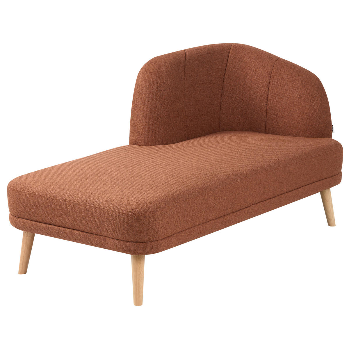 ČALOUNĚNÉ LEHÁTKO CHAISE LONGUE PRAVOSTRANNÉ Látka Zlatohnědé Tanlay - zlatá/hnědá, textil (74/78/153cm) - Beliani
