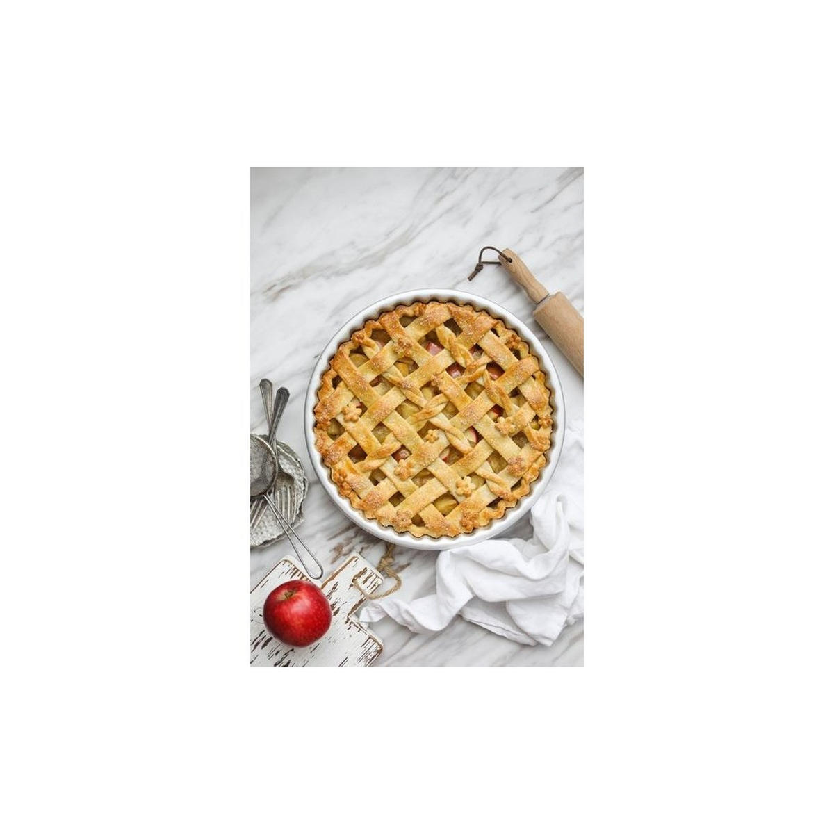 QUICHEFORM Weiß 26.7/26.7/5.7 cm P08948 - Weiß, Metall (26.7/5.7/26.7cm) - Patisse 