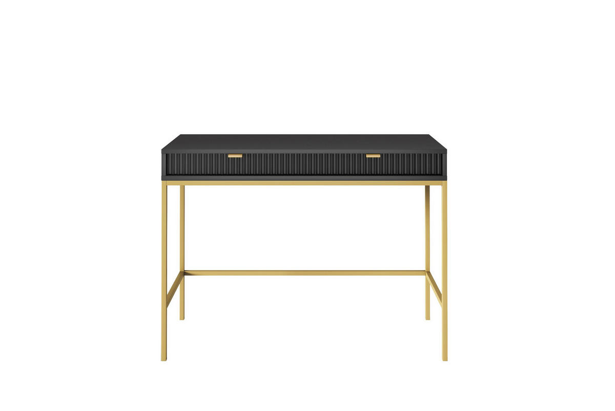 SCHMINKTISCH ZOVA Schwarz 104x77x50 cm Little table, Freistehend - Goldfarben/Schwarz, Holzwerkstoff/Metall (50/104/77cm) - DomoHome