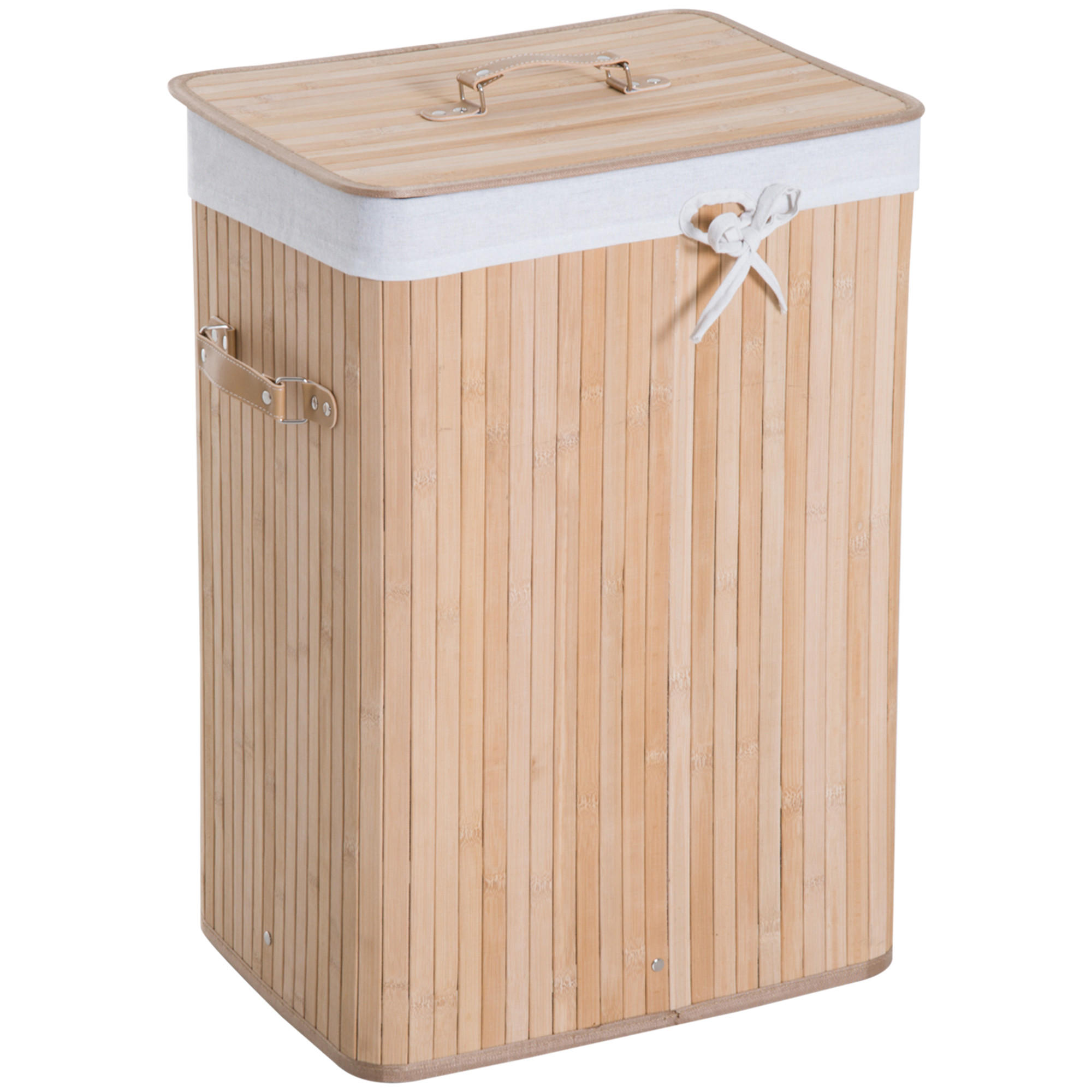 WÄSCHEKORB, Bambus, Natur - Naturfarben, Naturmaterialien (30/60/40cm) - HOMCOM