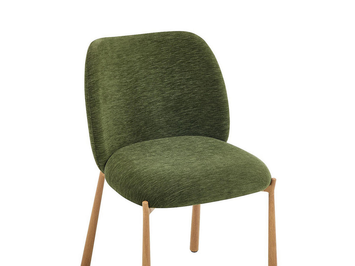 STUHL - 47 cm x 57.5 cm - stoff - grün Jizak - Grün, Textil/Metall (47/79/57.5cm) - Vente-Unique