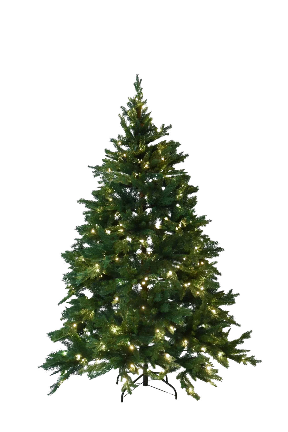 TANNENBAUM Künstlicher Weihnachtsbaum mit Beleuchtung - Emilia 210 cm - Grün, Kunststoff (210cm) - aplanta