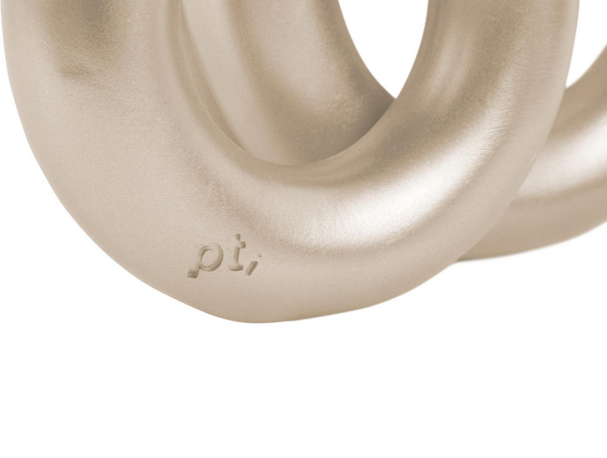KERZENSTÄNDER Rings für 3 Kerzen - Goldfarben, Kunststoff (12/20/18cm) - Present Time