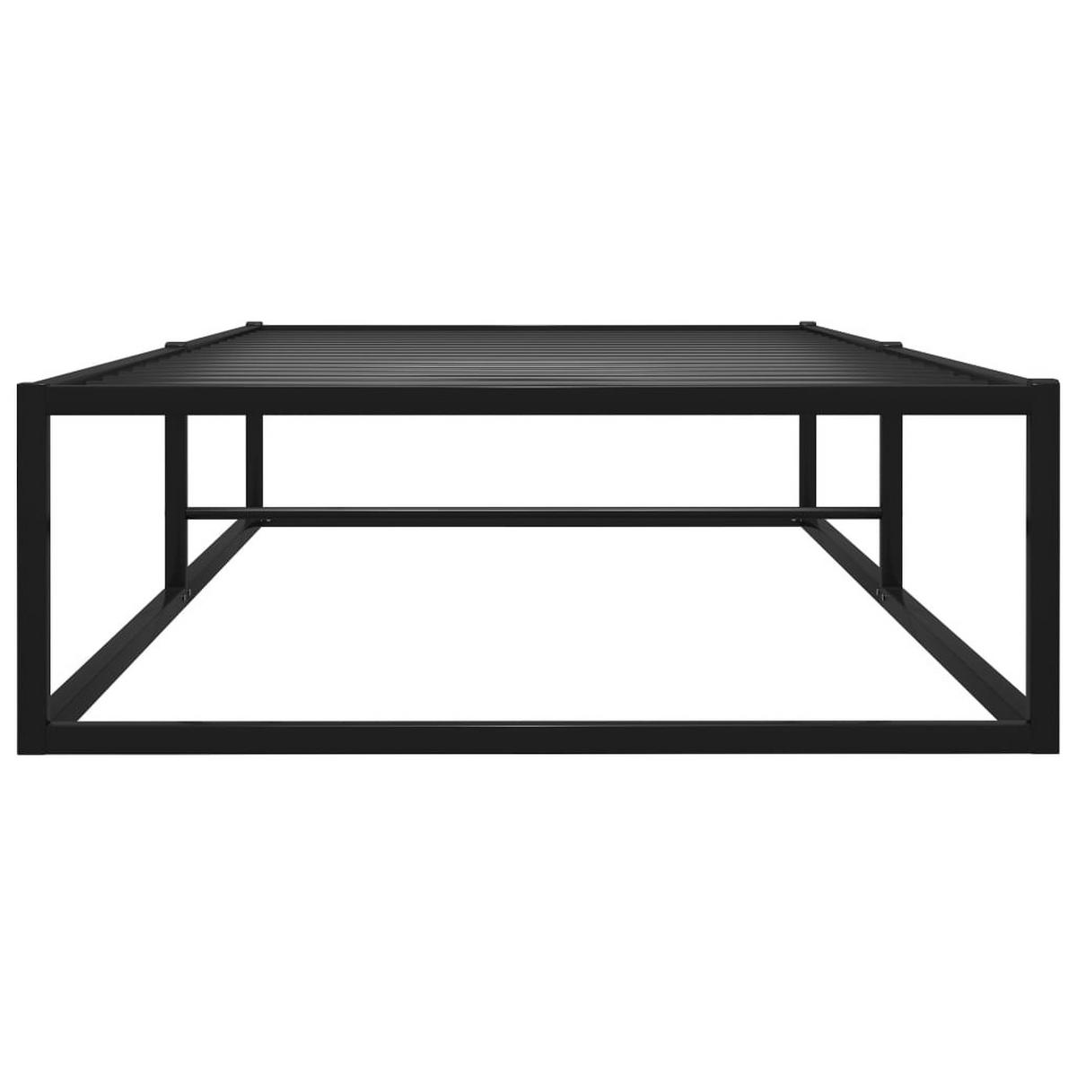 BETTGESTELL SCHWARZ METALL 90X200 CM - Schwarz, Metall - vidaXL