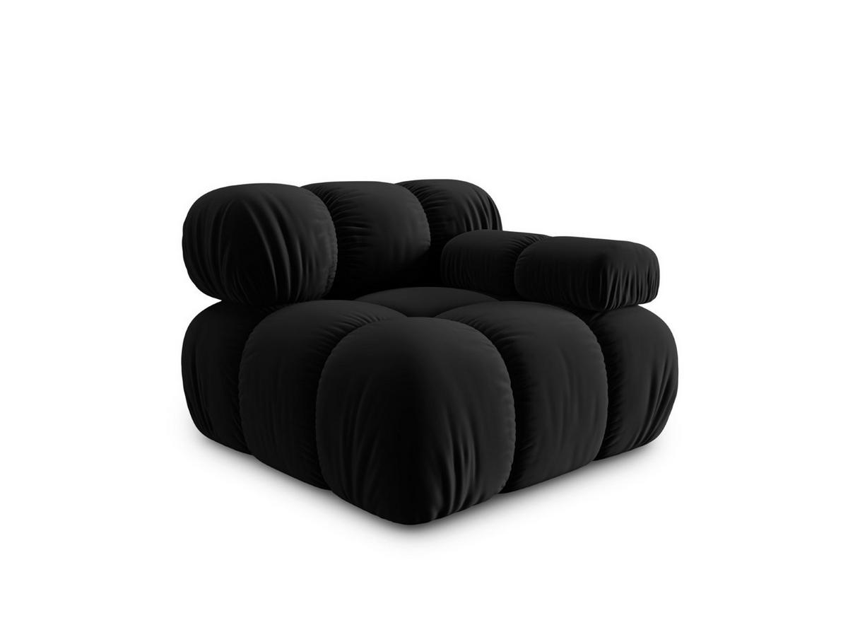 MODUL rechts Bellis aus Samt schwarz - Schwarz, Textil (94/70/94cm) - Micadoni