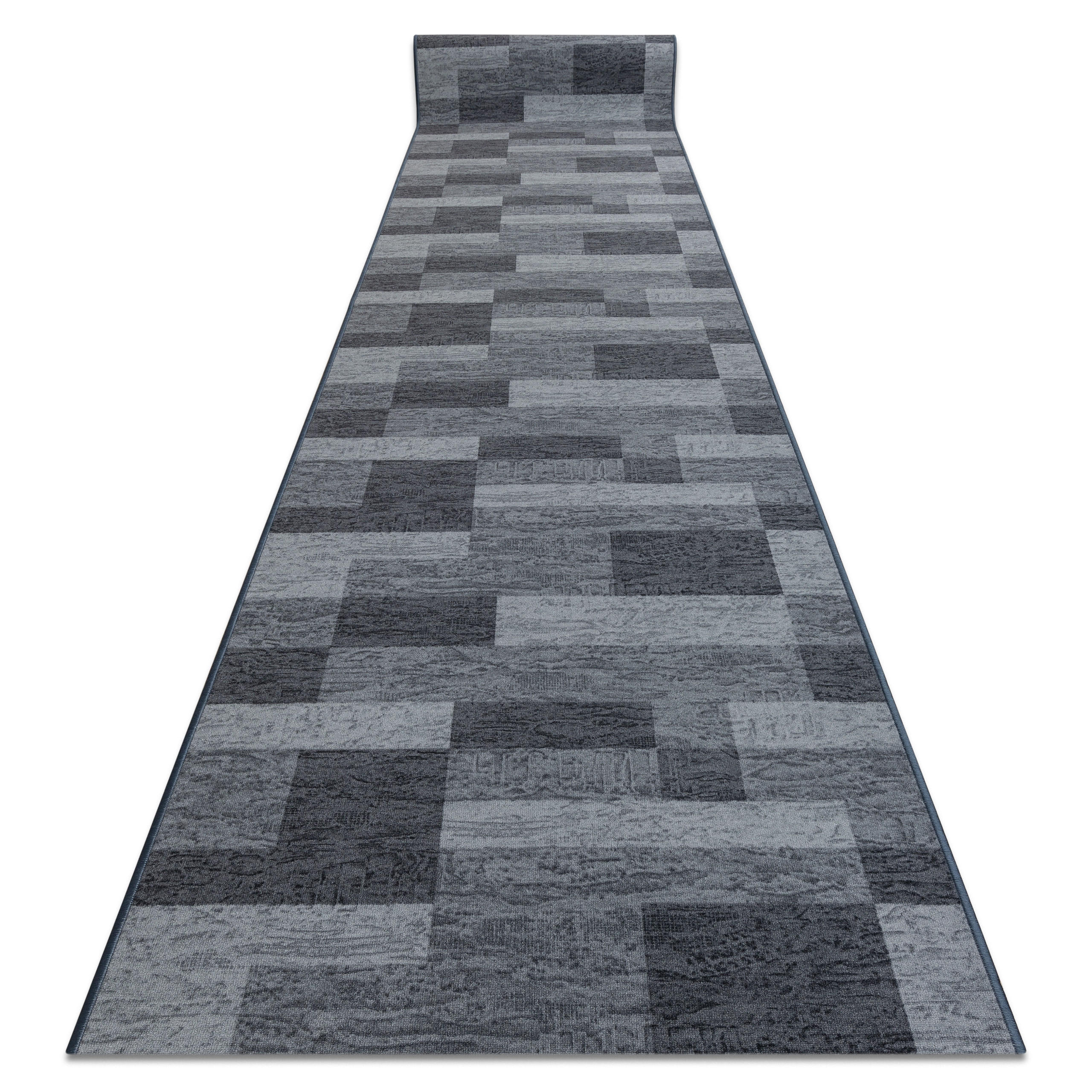 rugsX Läufer Grau 120x470 cm