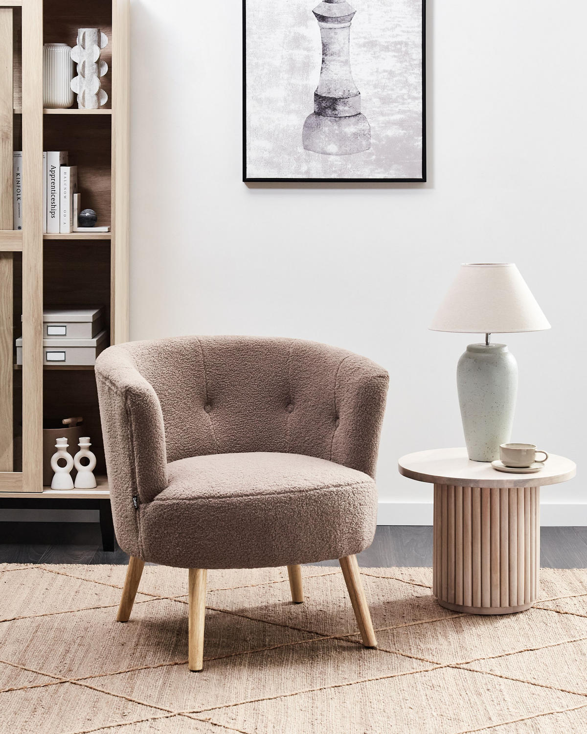 SESSEL Braun Odenzen - Braun, Textil (72/77/73cm) - Beliani