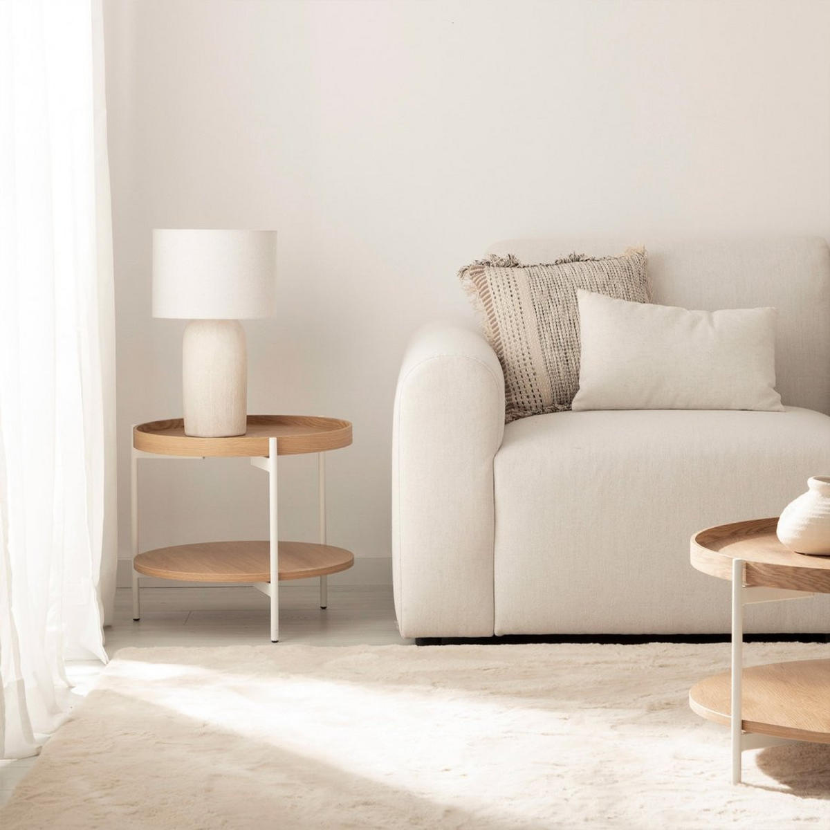 BEISTELLTISCH Dan Natürlich 50 cm x 45 cm - Naturfarben, Holzwerkstoff (50/50/45cm)