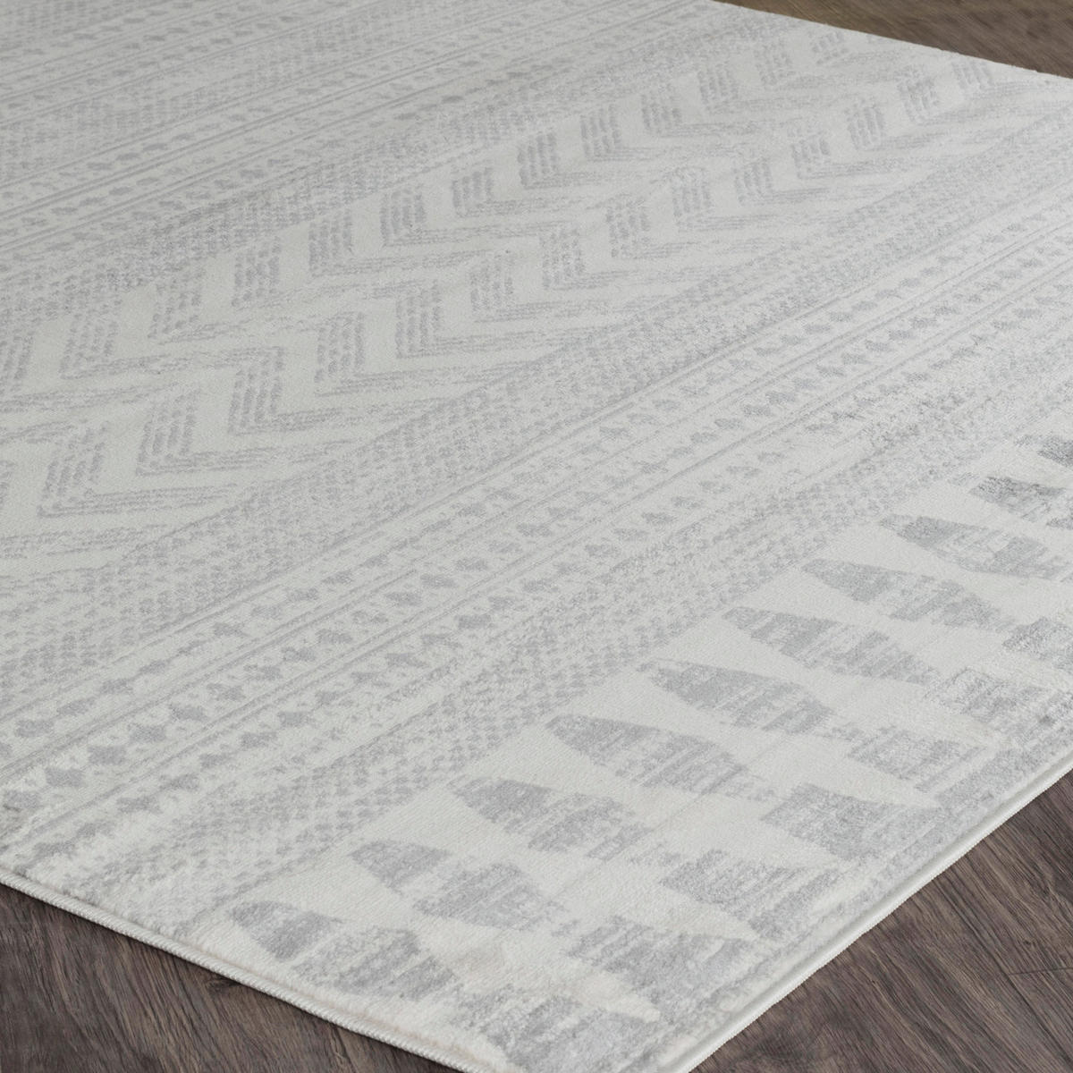 KURZFLORTEPPICH 120x170 cm Weiß - Grau, Naturmaterialien/Textil (140/200cm) - LIVABLISS