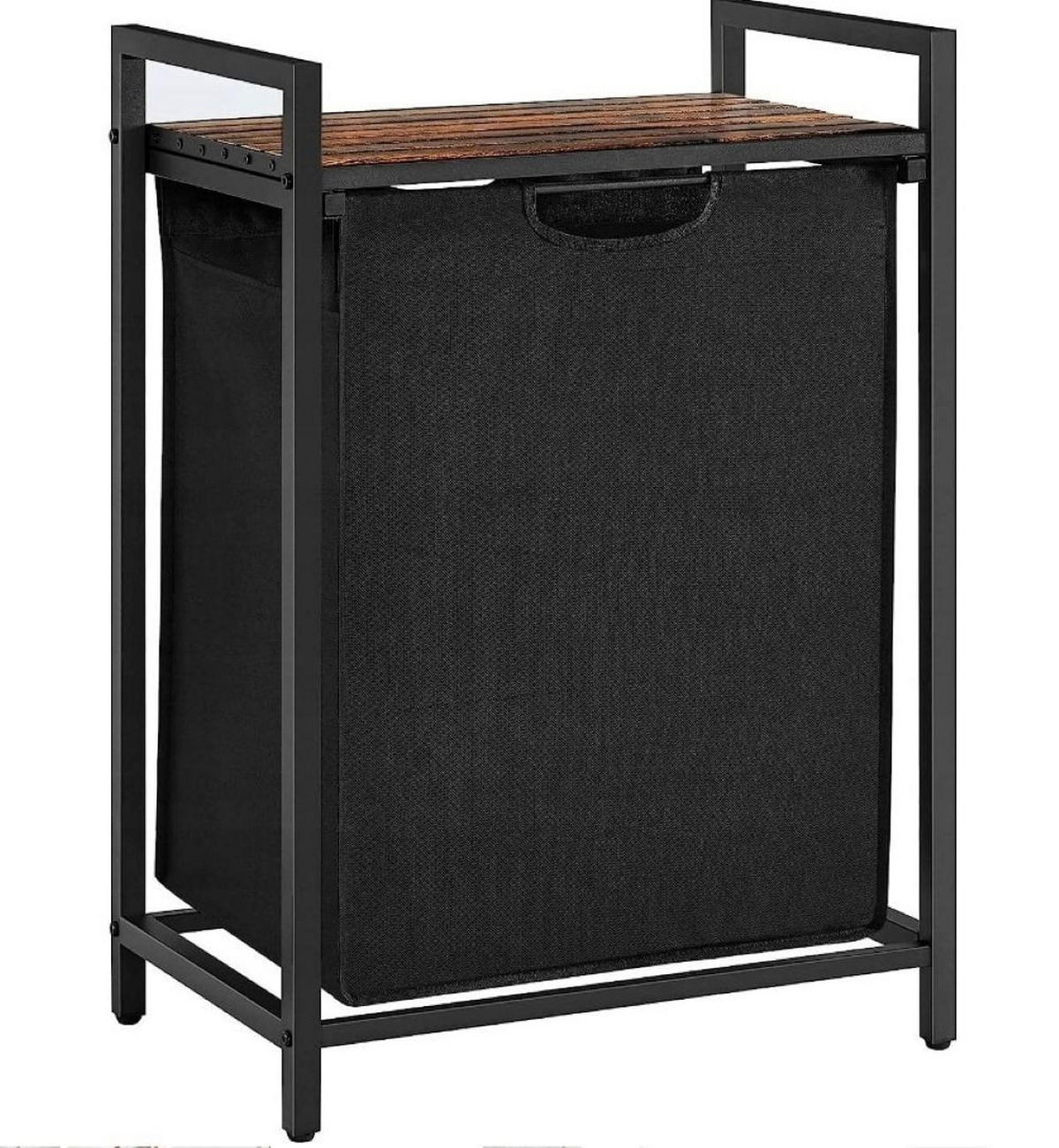 WÄSCHEKORB, schwarz 50x33x72 cm - Schwarz, Holzwerkstoff (50/72/33cm)