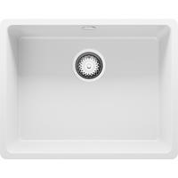 UNTERBAUSPÜLE GRANIT Venedig Easy, 2-er set Weiß 56/44 cm 1 Becken + Ablauf-Set ab 60er Unterschrank - Chromfarben/Weiß, Kunststoff (56/20/44cm) - Primagran