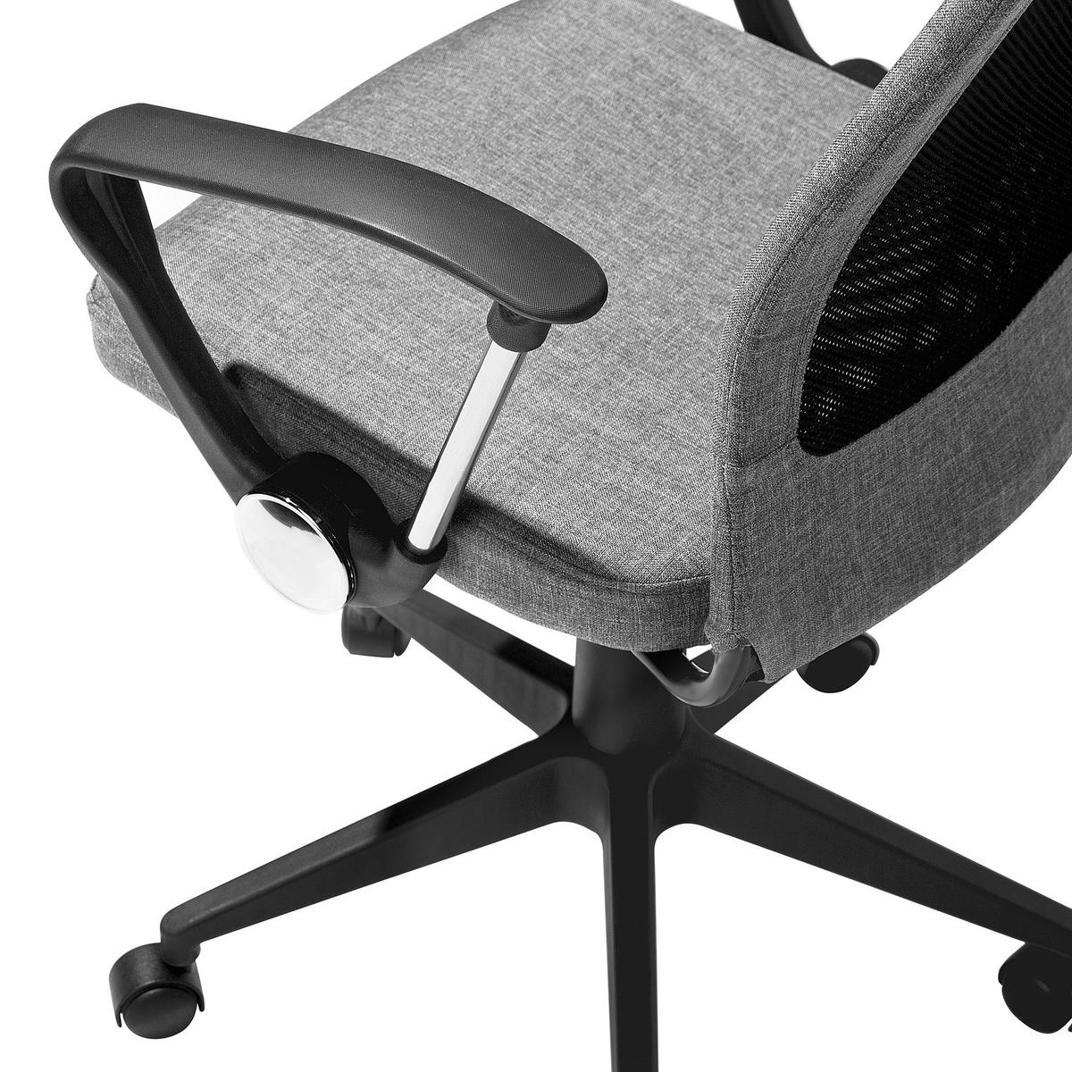 BÜROSTUHL Polyester Grau Pioneer - Grau, Kunststoff/Textil (63/118/63cm) - Beliani