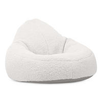 SITZSACK COSMO aus Bouclé, Hellgrau - Weiß, Textil (85/80/85cm) - KONSIMO®
