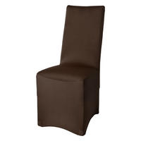 STUHLHUSSE Leona Stretch Bankett 95x45cm Braun - Braun, Textil (45/95cm) - Beautissu 