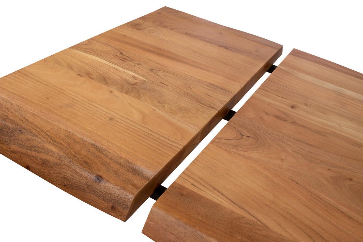 ESSTISCH ANSTECKPLATTE CALI - Beige/Schwarz, Holz (100/220/77cm) - SAM