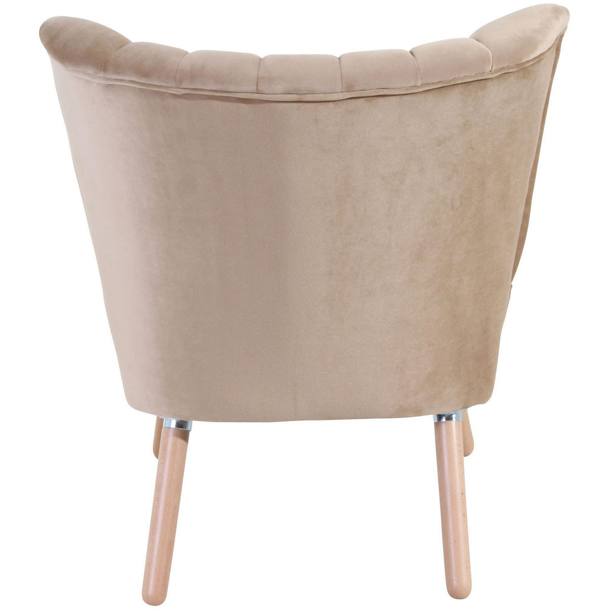 SESSEL Kadisha Bezug Samtvelours Buche natur / sand - Sandfarben, Kunststoff (70/80/66cm) - 58aufmkessel