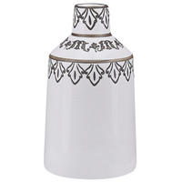 BLUMENVASE Steinzeug weiß Amisos - Weiß, Stein (25cm) - Beliani