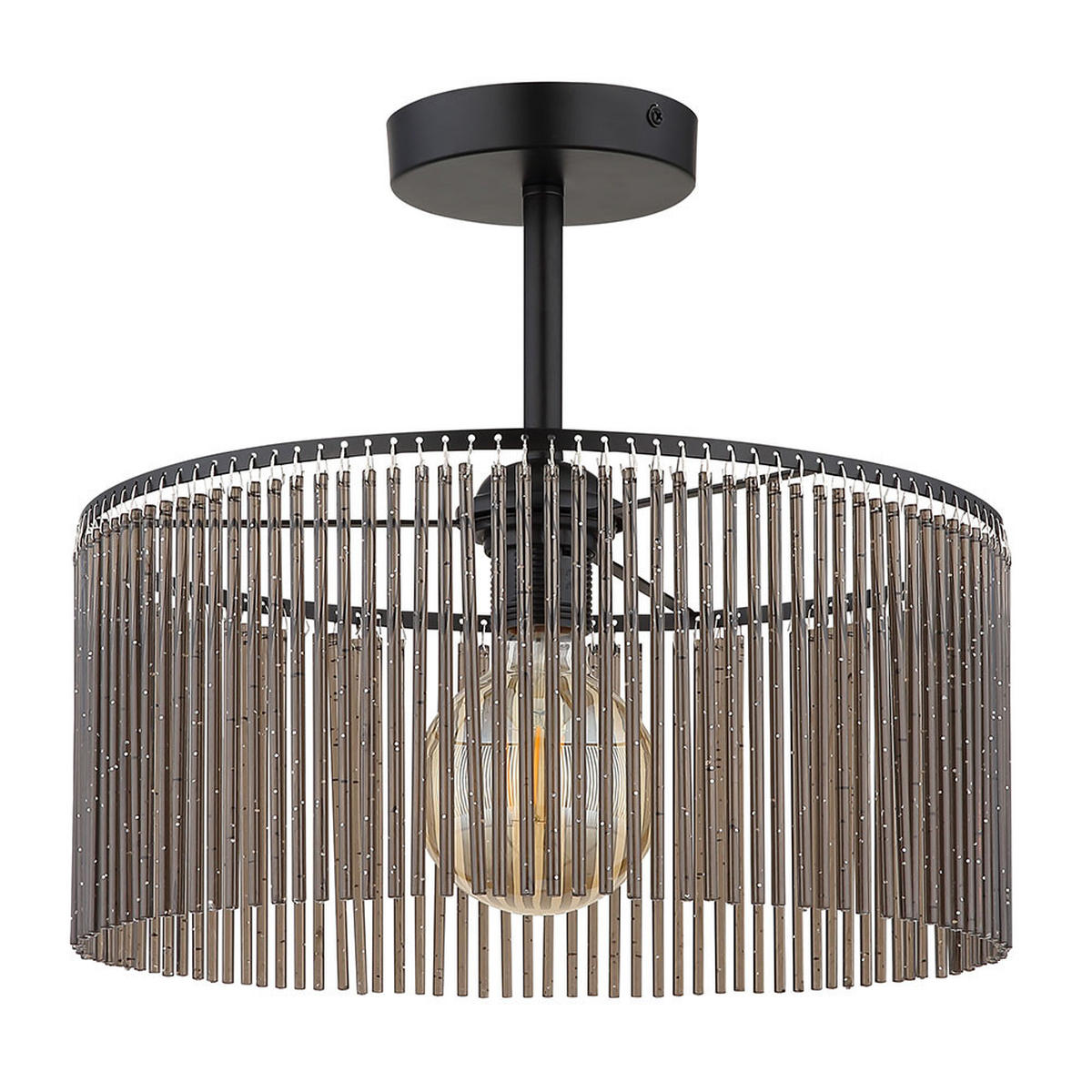 LED DECKENLEUCHTE LEEDS Rauchoptik Grau - Grau, Metall (35/35/32cm) - Nowa