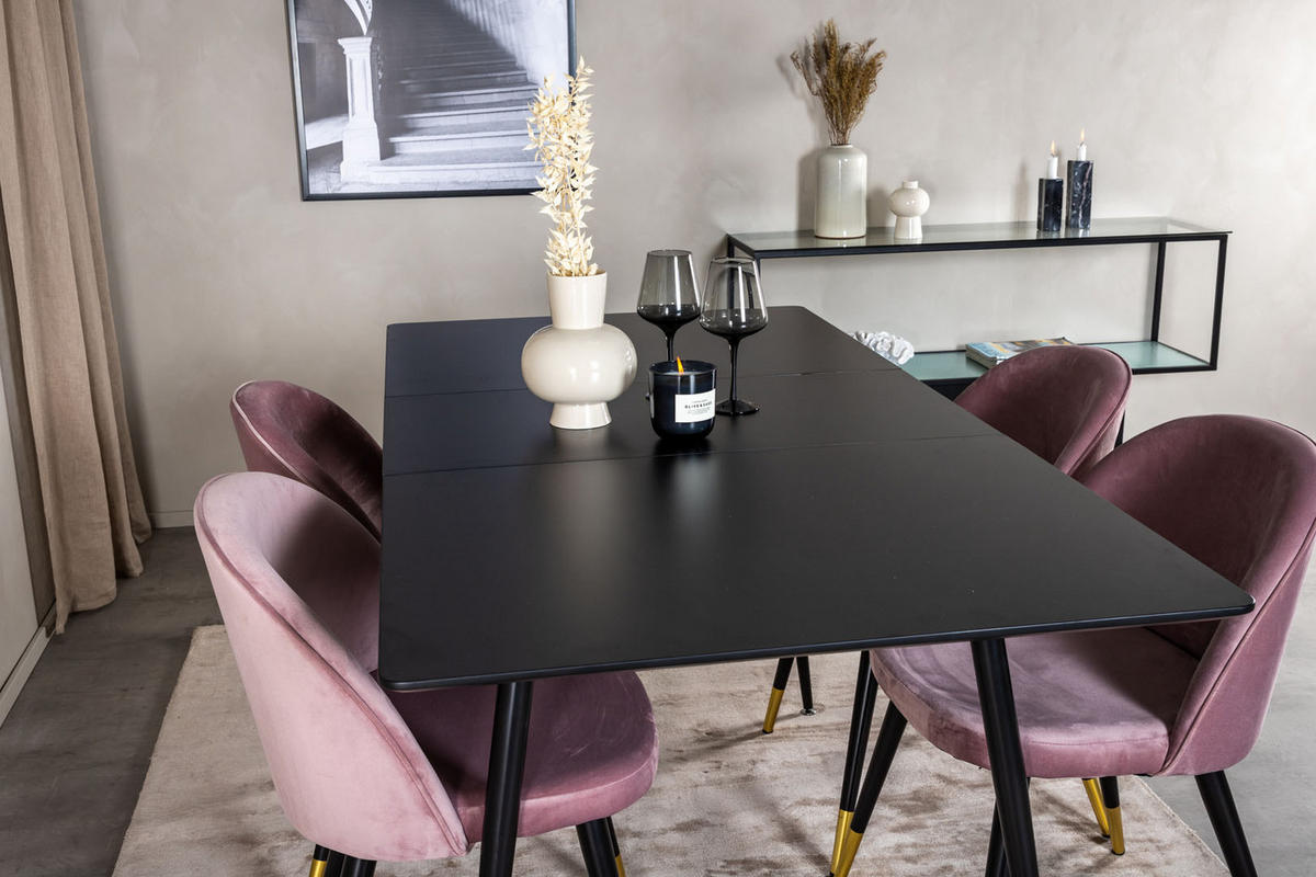 TISCHGRUPPE Pink - Pink, Holzwerkstoff (90/76/120cm) - ebuy24