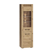 VITRINE Artis Artisan Eiche 55 / 40 / 200cm - Eiche Artisan/Braun, Holz/Holzwerkstoff (55/200/40cm) - Feldmann-Wohnen