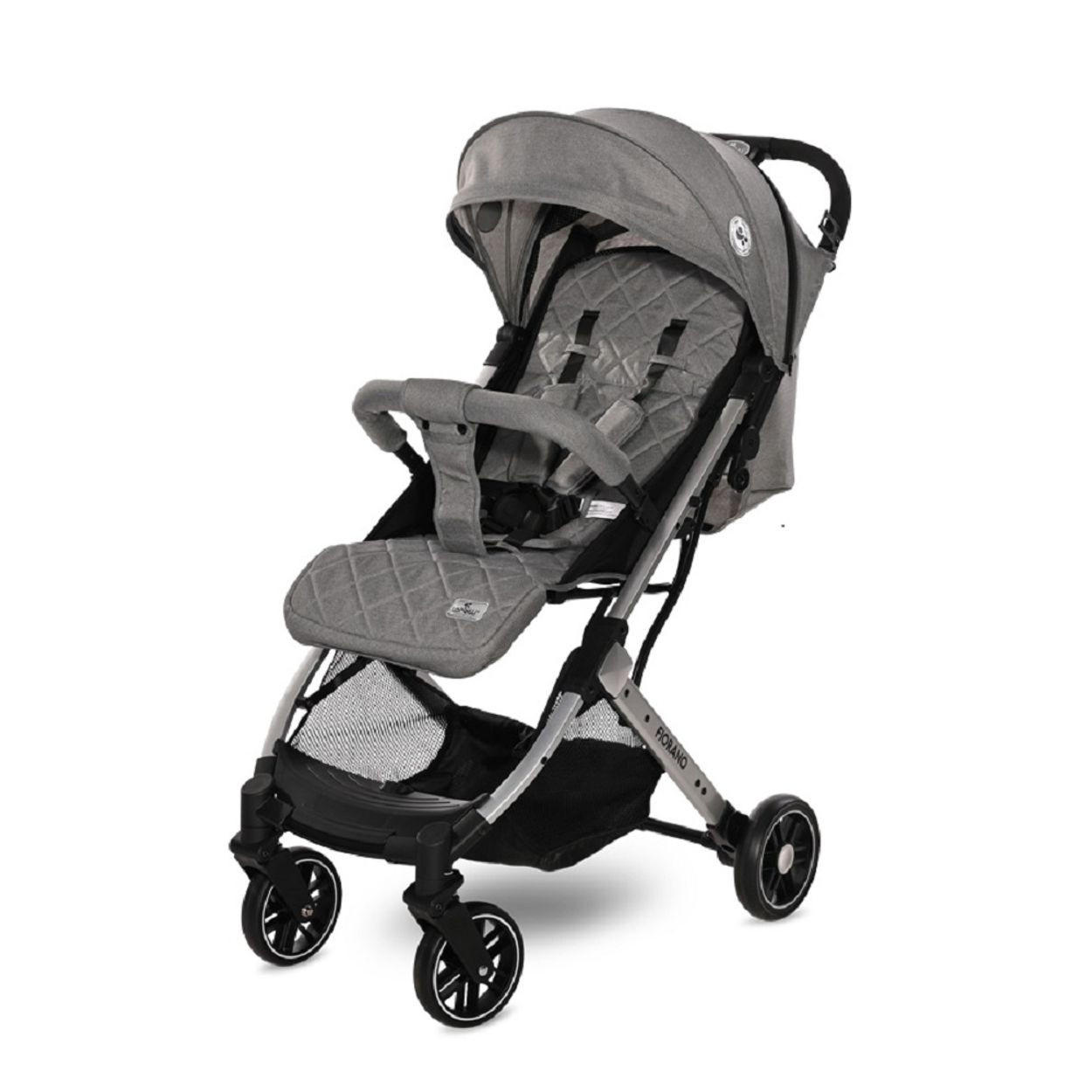 KINDERWAGEN Fiorano faltbar grau Ablagekorb, Frontbügel abnehmbar, Bremse - Grau, Metall (85/51/107cm) - Lorelli
