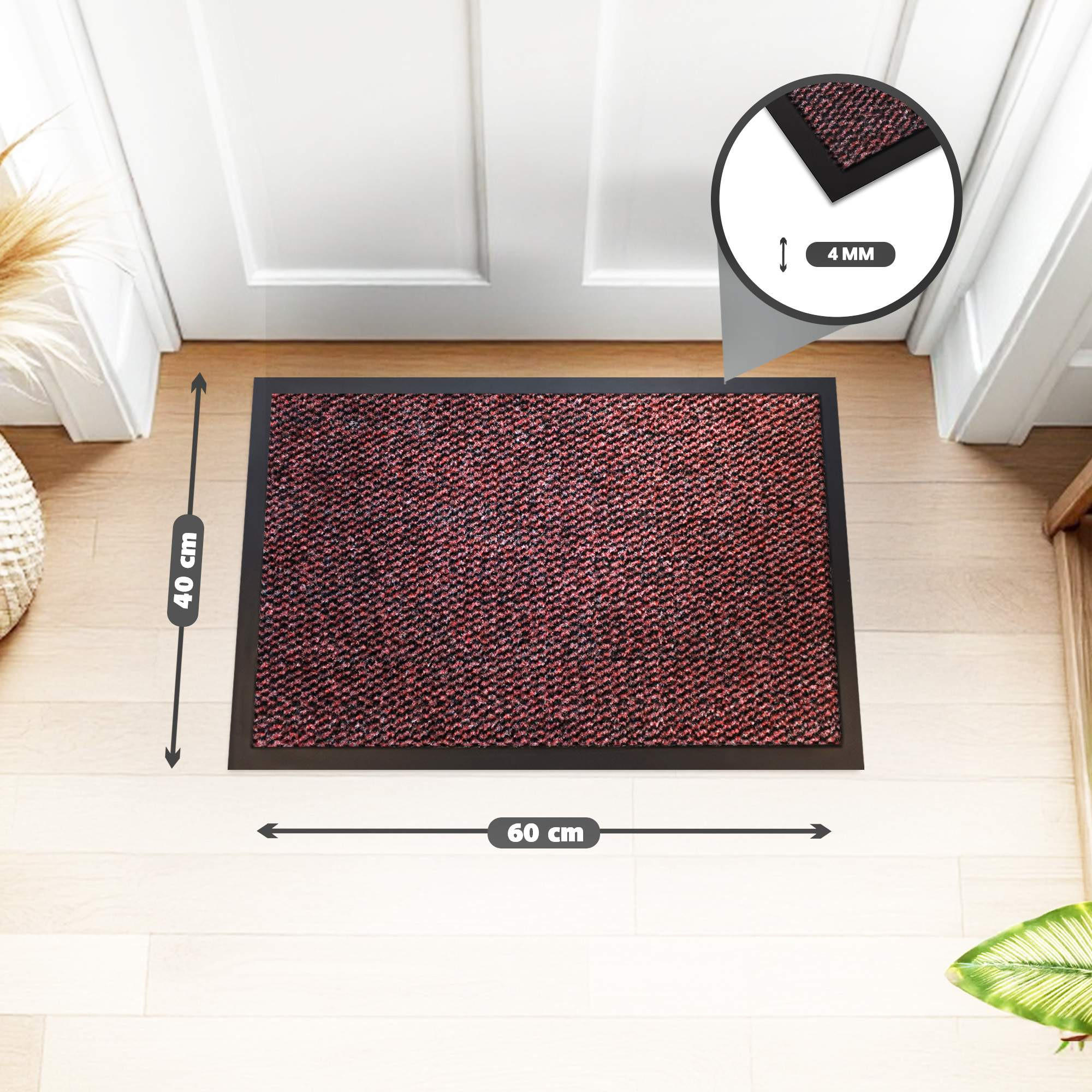 SCHMUTZFANGMATTE PALERMO - Rot, Textil (40/60cm) - WohnDirect