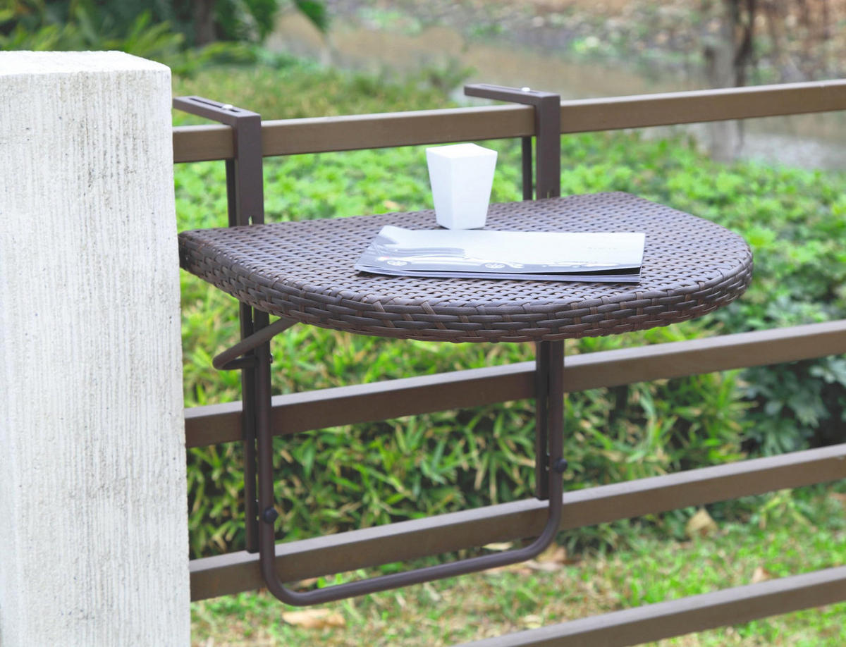 BALKONTISCH Tilde klappbar Gartentisch - Braun, Kunststoff (50/60/43cm) - DELUKE