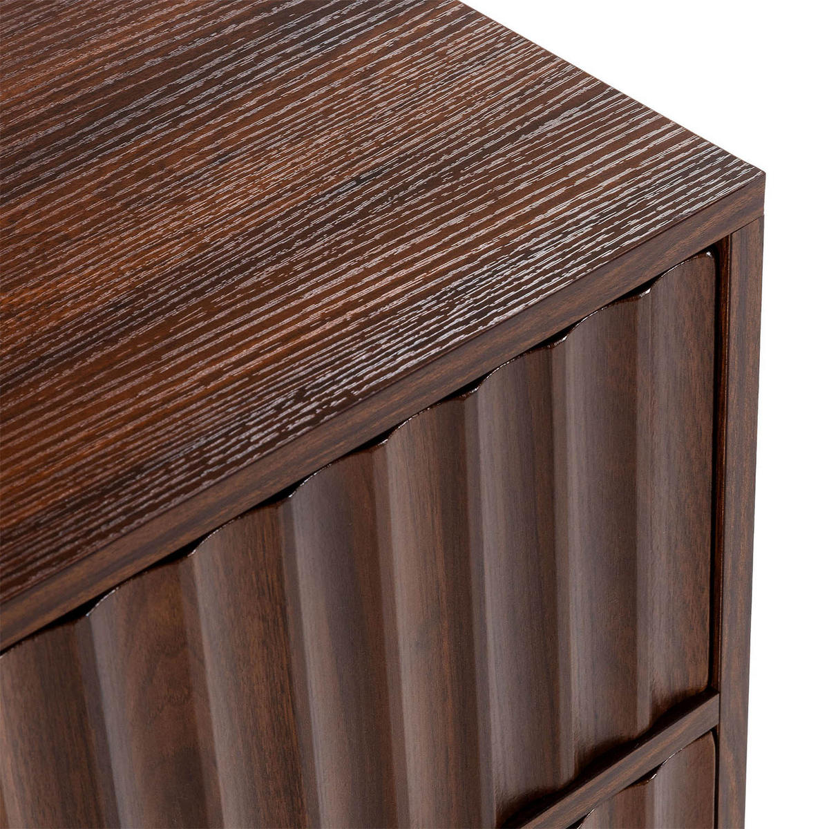 COMODĂ 80/80/40 Lluvia aspect de nuc comun - culoare nucă, compozit lemnos (80/80/40cm) - VS Venta-stock