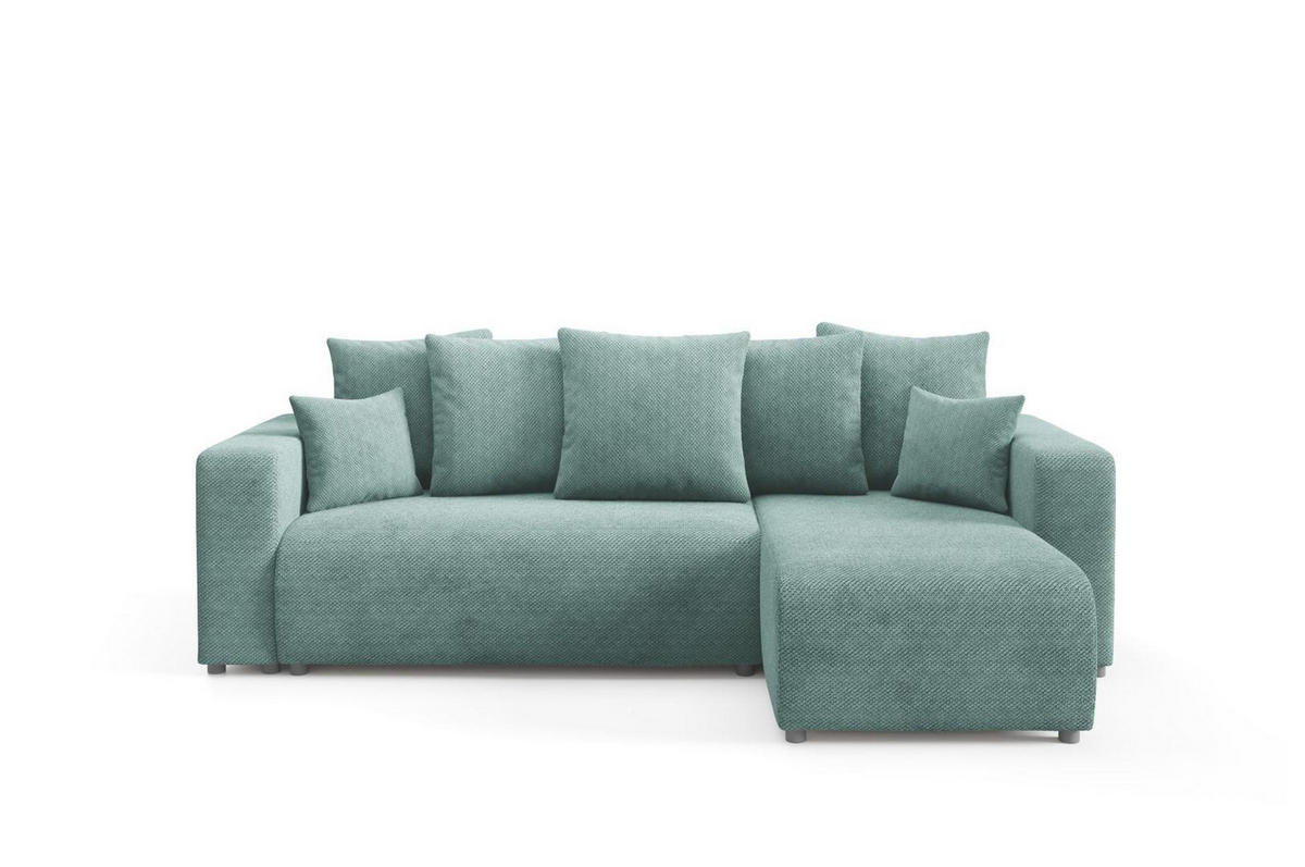 ECKSOFA mit Schlaffunktion Türkis - Türkis, Textil (247/145cm) - Furnisell