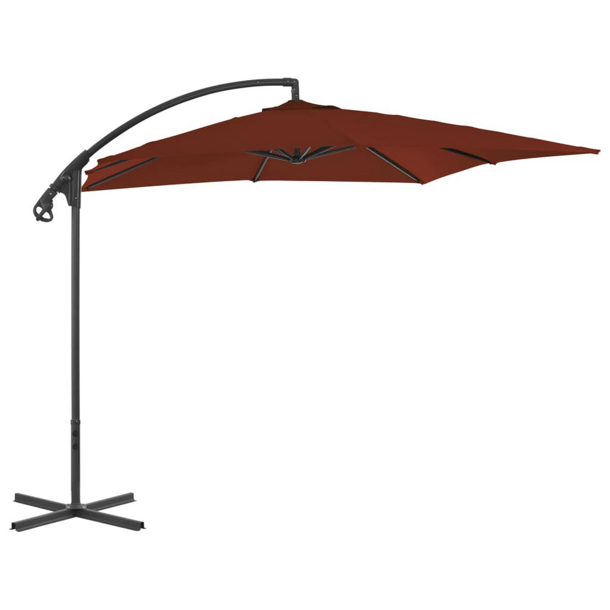SONNENSCHIRM rechteckig FLEO 250 cm Terrakotta UV-Schutz - Terracotta, Metall (250/250cm) - DELUKE