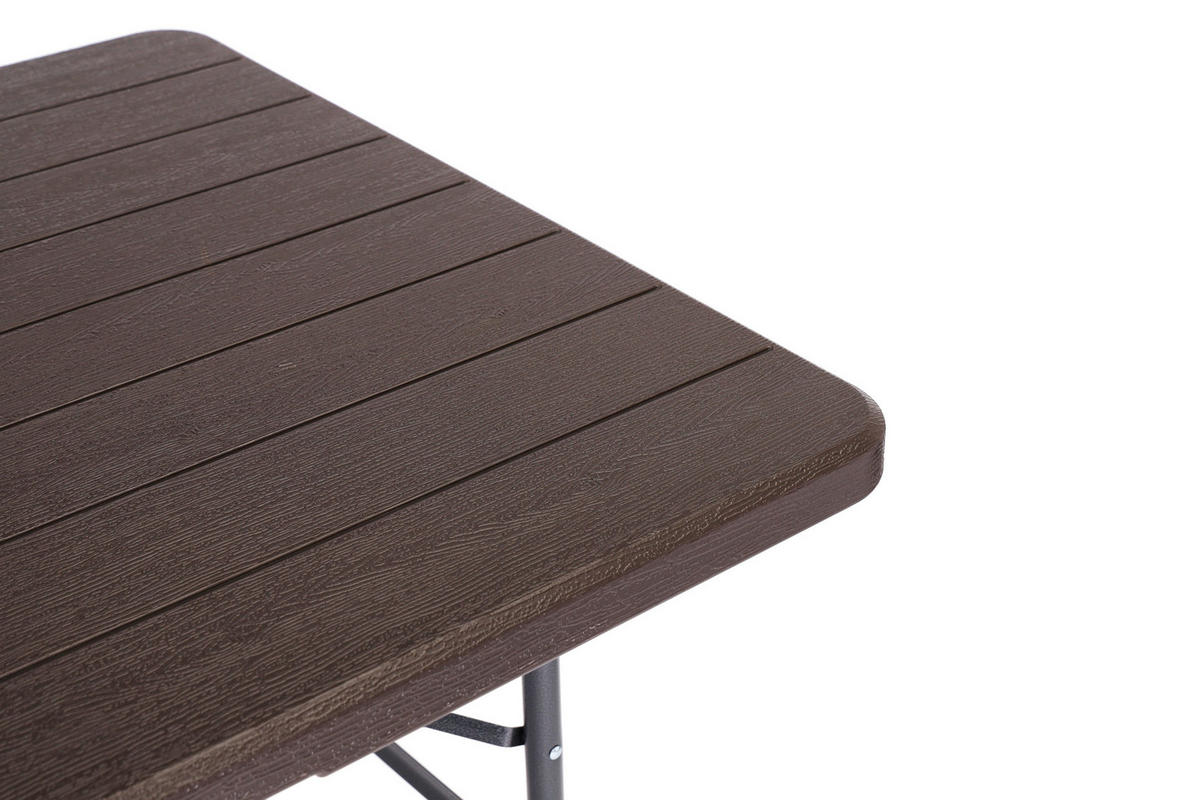GARTENTISCH klappbar 180 x 75 cm - Braun, Kunststoff (180/75/74cm) - Mat-Haus