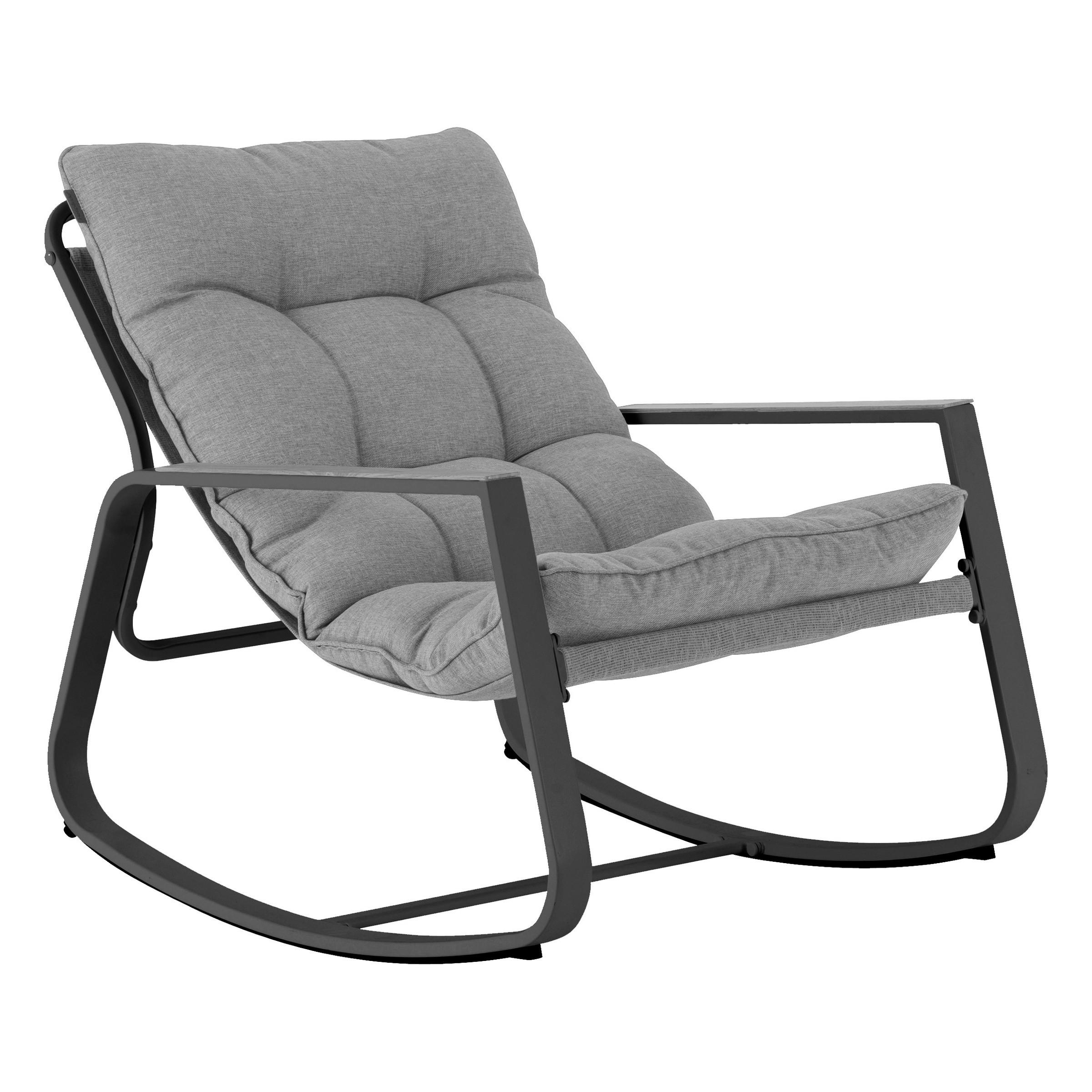 SCHAUKELSTUHL Felinio 73/79/104 cm - Schwarz, Metall (73/104/79.5cm)