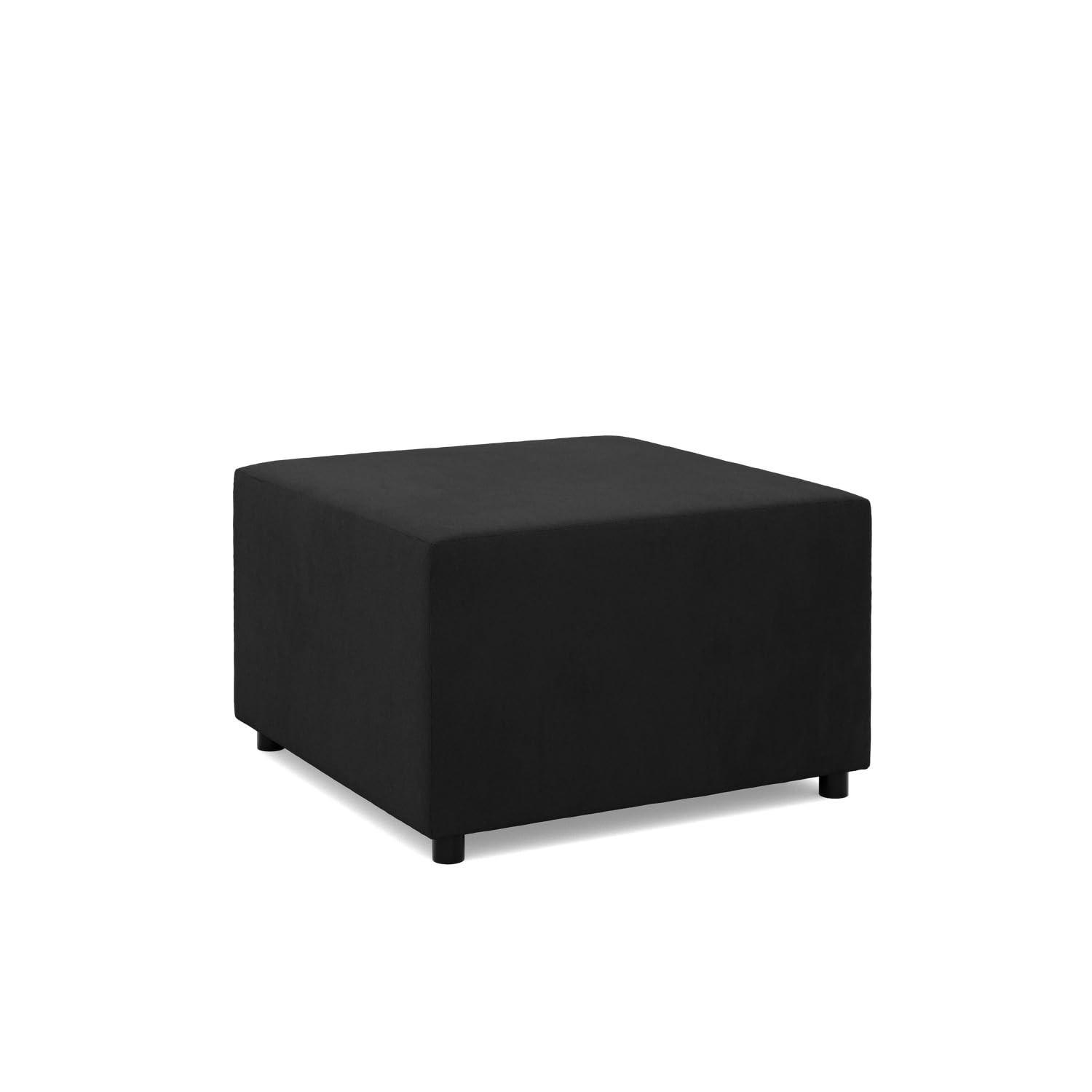SITZPOUF 70 X 70 NEO, Schwarz - Schwarz, Textil (71/40/71cm)