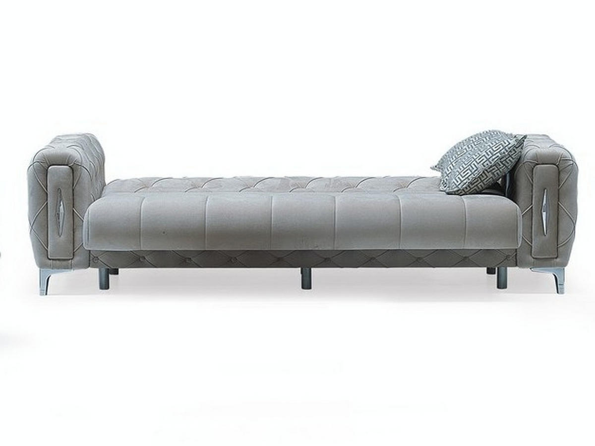 3-SITZER SOFA Patna Hellgrau - Hellgrau, Holzwerkstoff/Kunststoff (240/85/100cm)