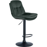 BARHOCKER Samt dunkelgrün - Dunkelgrün/Schwarz, Textil (46/94/54cm) - CLP